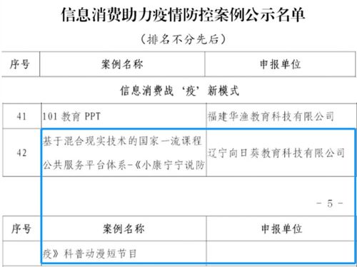 数字教育新赋能 园企向日葵教育科技入选信息消费助力疫情防控案例集